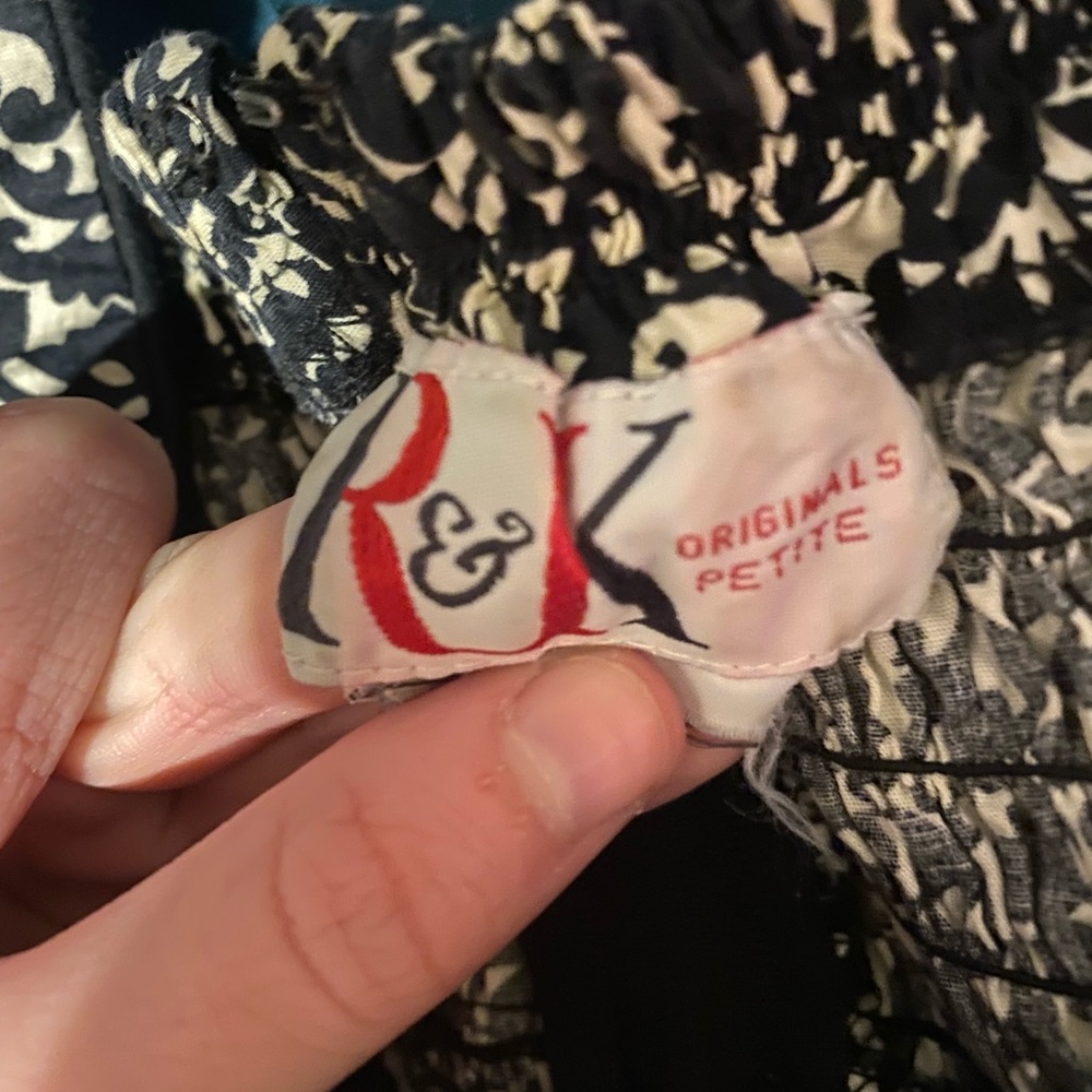 R&K small black and white dress